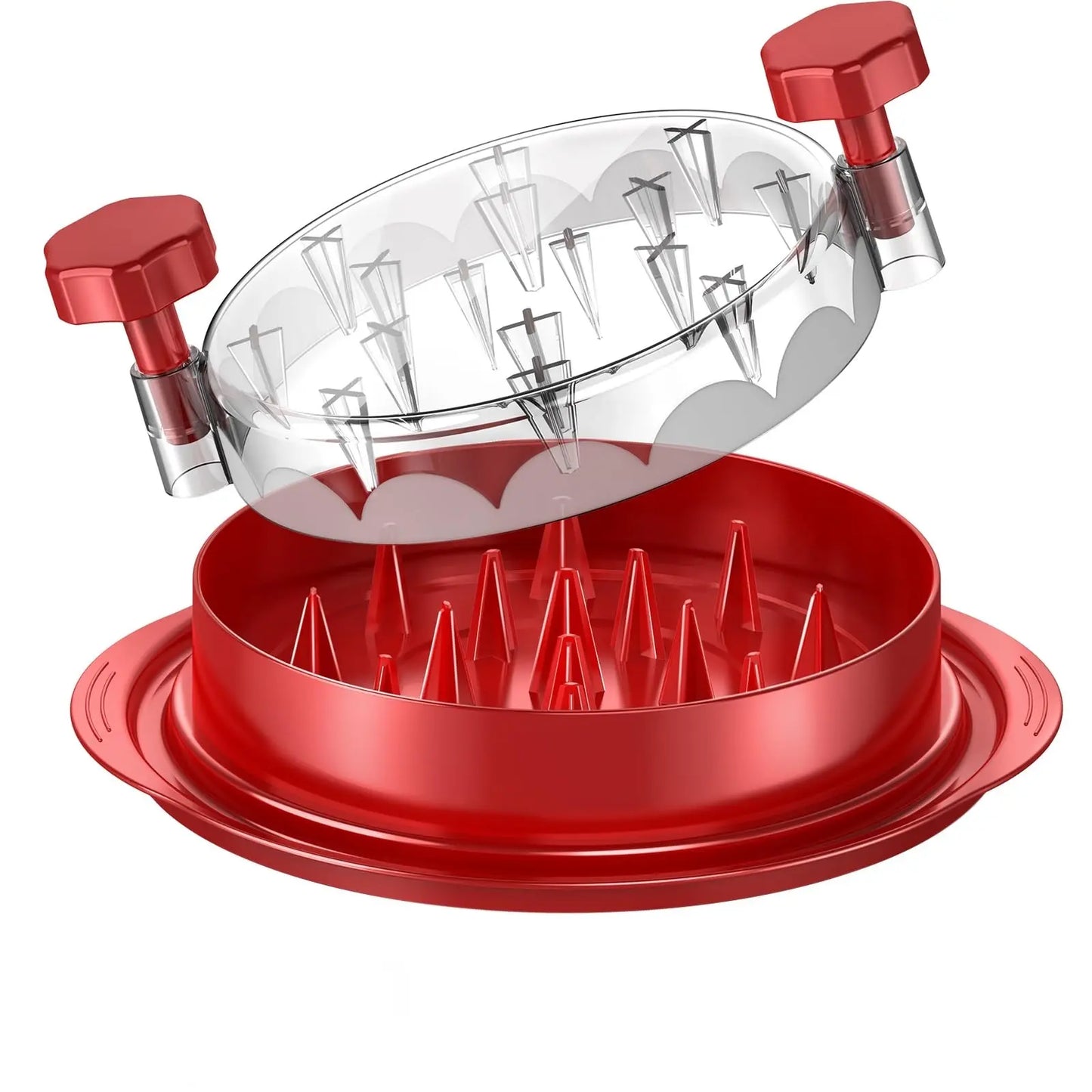 8-Inch Chicken Shredder Tool with Clear Lid, Anti-Slip, Easy to Clean