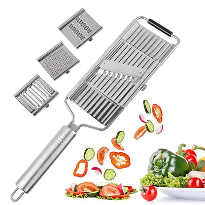 4-in-1 Stainless Steel Vegetable Slicer with Adjustable Blades