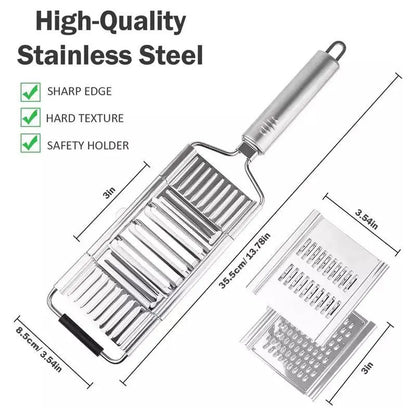 4-in-1 Stainless Steel Vegetable Slicer with Adjustable Blades